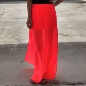 H&M Hot Pink Maxi Skirt